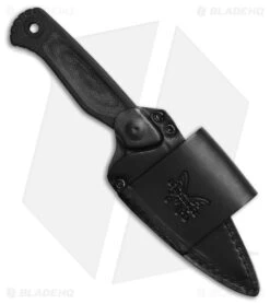 Benchmade Dacian Fixed Blade Knife Black Canvas Micarta (3.5" Cerakote) 203BK-02 -Knife Craft Store 203BK 02 sheath large