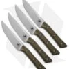 9.00" STEAK KNIFE SET STONEWASH STANDARD OD GREEN G-10