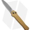 AKC X-treme Ace1 Side Opener Automatic Knife Tan Aluminum (3.7" Satin)