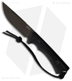 Acta Non Verba Knives P200 Fixed Blade Knife Black Polymer (4.1" Olive)