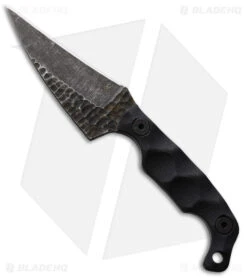 Stroup Knives Mini Mod 2 Hawkbill Fixed Blade Knife Black G-10 (6.75" Acid Wash)