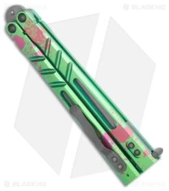 BRS Premium Alpha Beast Balisong Butterfly Knife Splatter/Magenta Ti (4.5" SW) 5 BRS Premium Alpha Beast Balisong Butterfly Knife Splatter/Magenta Ti (4.5" SW) -Knife Craft Store BRS Premium Alpha Beast Balisong Butterfly Knife Splatter Magenta Ti SW BHQ 200125 kr side large