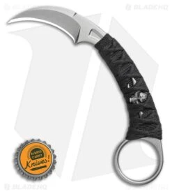 Bastinelli PiKa Picoeur Karambit Fixed Blade Knife Wrapped W/ Menuki (1" SW) -Knife Craft Store Bastinelli Creations PiKa Karambit SW Menuki BHQ 115143 LS Bottlecap large