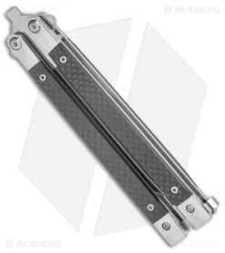 Bear & Son 30th Anniversary Butterfly Knife Carbon Fiber (5" Satin) CF17-S35 -Knife Craft Store Bear and Son 30th Anniversary Butterfly CF 17 CF Satin BHQ 121781 jr side large