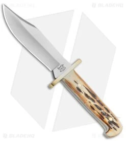 Bear And Son Baby Bowie Fixed Blade Knife India Stag Bone (3.5" Satin ) 500 1/2
