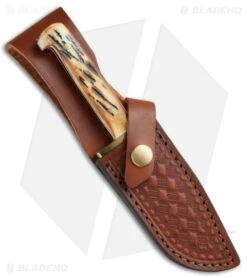 Bear And Son Baby Bowie Fixed Blade Knife India Stag Bone (3.5" Satin ) 500 1/2 6 Bear And Son Baby Bowie Fixed Blade Knife India Stag Bone (3.5" Satin ) 500 1/2 -Knife Craft Store Bear and Son Baby Bowie India Stag Satin BHQ 71956 jr sheath large