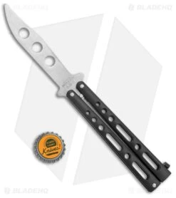Bear & Son Clip Point Butterfly Trainer Knife Black (4.5" SW) -Knife Craft Store Bear and Son Butterfly Trainer Black SW BHQ 136313 jr bottlecap large