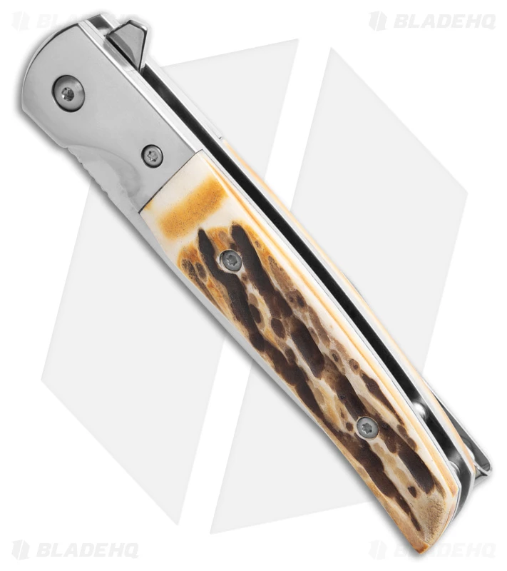 Bear & Son Rancher Sideliner Liner Lock Knife Stag Bone (3.50" Satin) 521 2 Bear & Son Rancher Sideliner Liner Lock Knife Stag Bone (3.50" Satin) 521 - Image 2