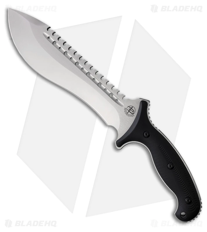 Begg Knives Bolo Sawback Fixed Blade Knife Textured Black Polymer (8" Satin) 1 Begg Knives Bolo Sawback Fixed Blade Knife Textured Black Polymer (8" Satin)