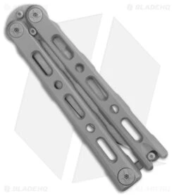 Benchmade 82 Laro Bali-Song MagnaCut Butterfly Knife Gray Titanium (3.6" SW) -Knife Craft Store Benchmade 82 Laro Bali Song MagnaCut Butterfly Knife Gray Titanium SW BHQ 199918 kr side large
