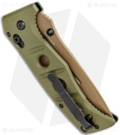 Benchmade Adamas AXIS Lock Knife Olive G-10 (3.8" FE) 275FE-2 -Knife Craft Store Benchmade Adamas AXIS Lock Olive G 10 FDE 275FE 2 BHQ 118562 jr side large