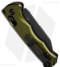 Benchmade Auto Immunity AXIS Lock Knife Woodland Green (2.5" Black) 2900BK-2 -Knife Craft Store Benchmade Auto Immunity AXIS Lock Knife Woodland Green BHQ 137246 td side large
