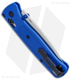 Benchmade Bugout AXIS Lock Knife Blue (3.24" Satin) 535 -Knife Craft Store Benchmade Bugout AXIS Blue Satin 535 BHQ 74149 jr side large