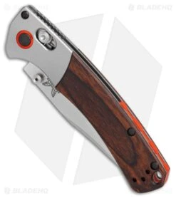 Benchmade Mini Crooked River AXIS Lock Knife Dymondwood (3.4" Satin) 15085-2 -Knife Craft Store Benchmade Mini Crooked River Dymondwood satin BHQ 78770 er spine 2 large