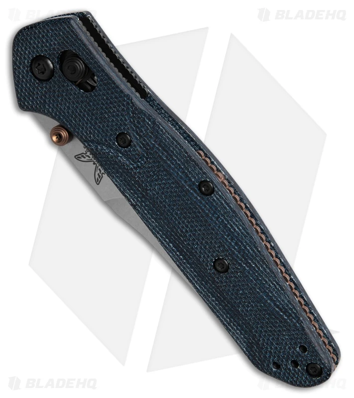 Benchmade Osborne 940-04 AXIS Lock Knife Denim Micarta (3.4" SW M390) 2 Benchmade Osborne 940-04 AXIS Lock Knife Denim Micarta (3.4" SW M390) - Image 2