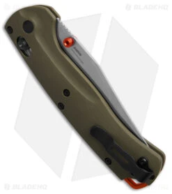 Benchmade Taggedout AXIS Lock Knife OD Green G-10 (3.5" Satin) 15536 -Knife Craft Store Benchmade Taggedout AXIS Lock Knife OD Green G 10 3in Satin BHQ 179545 td side large