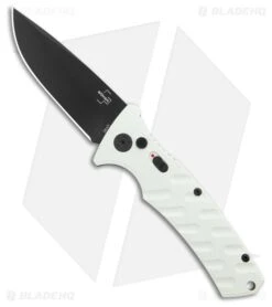Boker Strike Drop Point Automatic Knife Imperial White (3.25" D2 Black)