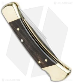 Buck Knives Buck 110 Manual Folding Knife Black Ebony (3.75" Satin) 0110BRS -Knife Craft Store Buck 110 Rosewood Manual Satin 0110BRS BHQ 2657 jr side large