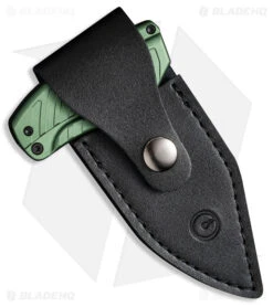CIVIVI Typhoeus Fixed Blade Knife Green Aluminum (2.3" Black Stonewash) C21036-4 -Knife Craft Store C21036 4 side large