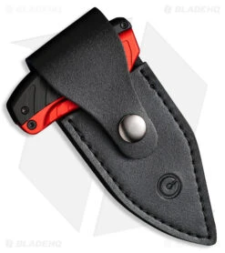 CIVIVI Typhoeus Fixed Blade Knife Red/Black Aluminum (2.3" Damascus) C21036-DS1 5 CIVIVI Typhoeus Fixed Blade Knife Red/Black Aluminum (2.3" Damascus) C21036-DS1 -Knife Craft Store C21036 DS1 side large