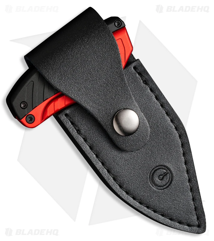 CIVIVI Typhoeus Fixed Blade Knife Red/Black Aluminum (2.3" Damascus) C21036-DS1 3 CIVIVI Typhoeus Fixed Blade Knife Red/Black Aluminum (2.3" Damascus) C21036-DS1 - Image 3