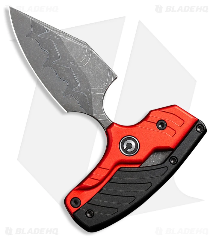 CIVIVI Typhoeus Fixed Blade Knife Red/Black Aluminum (2.3" Damascus) C21036-DS1 2 CIVIVI Typhoeus Fixed Blade Knife Red/Black Aluminum (2.3" Damascus) C21036-DS1 - Image 2
