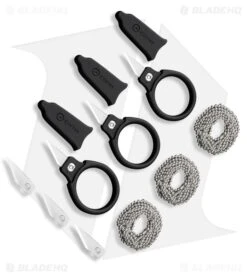 CIVIVI Quick Snip Fixed Blade Knife 3pc Black ABS (0.68" Satin) C22022A-2