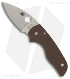 Spyderco Lil' Native Compression Lock Knife Brown G-10 (2.4" Satin CPM 15V)