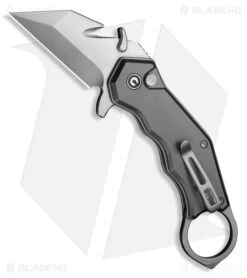 CIVIVI Amaroq Button Lock Knife Gray Aluminum (2.1" Satin Nitro-V)