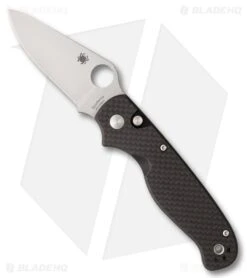 Spyderco ButtonUp Button Lock Knife Carbon Fiber (3.3" Satin) C275CFP