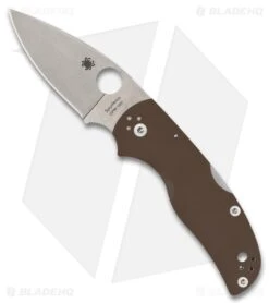 Spyderco Native 5 Lockback Knife Brown G-10 (3" Satin CPM 15V) C41GPBN15V5