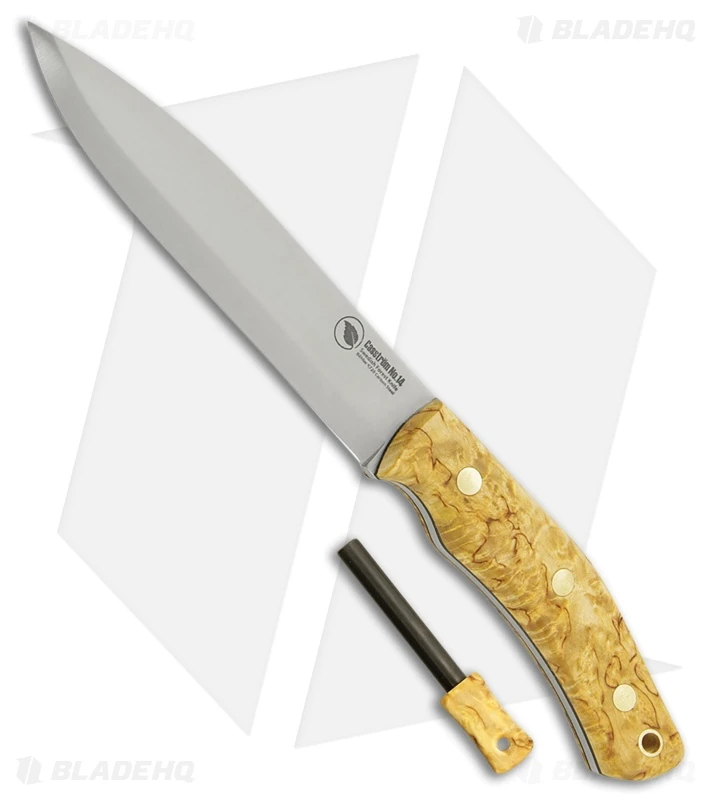 Casstrom No. 14 SFK Fixed Blade Knife With Fire Striker Curly Birch (5.5" Satin) 1 Casstrom No. 14 SFK Fixed Blade Knife With Fire Striker Curly Birch (5.5" Satin)