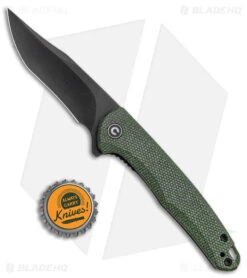 CIVIVI Mini Sandbar Liner Lock Knife Green Micarta (2.9" Black) C20011-3 -Knife Craft Store CIVIVI Mini Sandbar LL Knife Green Micarta Black BHQ 142903 jr bottlecap large