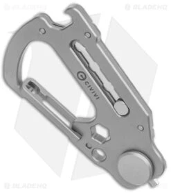 CIVIVI Polymorph Carabiner Multi-Tool Gray Titanium (2.8") -Knife Craft Store CIVIVI Polymorph Carabiner Mini Tool Gray Ti BHQ 134079 jr side large