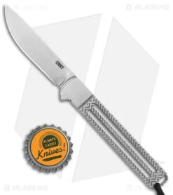 CRKT Testy Fixed Blade Knife Skeletonized Stainless Steel (2.4" Satin) -Knife Craft Store CRKT Feisty Skeletonized Fixed Blade Satin BHQ 138974 jr bottlecap large