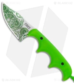 CRKT Folts Minimalist Bowie Neck Knife "Gears" (2.12" Satin) 2387G