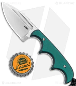 CRKT Folts Minimalist Spear Point Neck Knife Green Resin/Fiber (2.1" Stonewash) -Knife Craft Store CRKT Folts Minimalist SP Neck Knife Green Resin Fiber SW BHQ 145872 jr bottlecap large