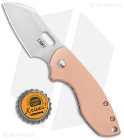 CRKT Pilar Frame Lock Knife Stainless Steel/Copper (2.4" Satin) 5311CU -Knife Craft Store CRKT Pilar FL SS Copper Satin 5311CU BHQ 103633 jr bottlecap large
