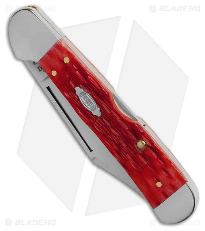 Case Pocket Knife Dark Red Bone Peach Seed Jig CopperLock (61549L CS) 31946 2 Case Pocket Knife Dark Red Bone Peach Seed Jig CopperLock (61549L CS) 31946 - Image 2