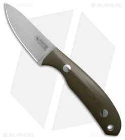 Casstrom Safari Mini Hunter Fixed Blade Knife Olive Green G-10 (2.6" Satin)