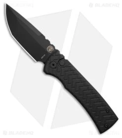 Chaves Knives Redencion Automatic Knife Tread Black Aluminum (3.4" Black)