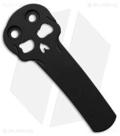 Chaves Redencion Drop Point X-Lock Knife Black Aluminum (3.25" Black D2) -Knife Craft Store Chaves Skull Clip Black large 1
