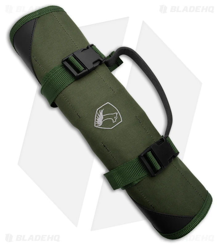 Condor Carry Knife Roll Green Canvas - Inner Brown Leather 1 Condor Carry Knife Roll Green Canvas - Inner Brown Leather