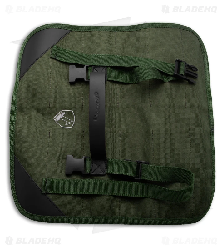 Condor Carry Knife Roll Green Canvas - Inner Brown Leather 2 Condor Carry Knife Roll Green Canvas - Inner Brown Leather - Image 2