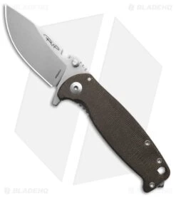 DPx Gear HEST/F 4.0 Milspec MagnaCut Frame Lock Knife Green Micarta (3.25" SW)