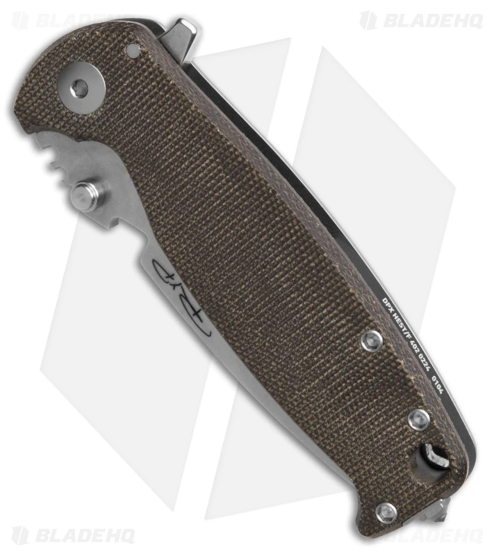 DPx Gear HEST/F 4.0 Milspec MagnaCut Frame Lock Knife Green Micarta (3.25" SW) 2 DPx Gear HEST/F 4.0 Milspec MagnaCut Frame Lock Knife Green Micarta (3.25" SW) - Image 2