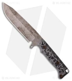 Dawson Knives Valor Fixed Blade Knife Black/Gray G-10 (5.5" Monsoon)