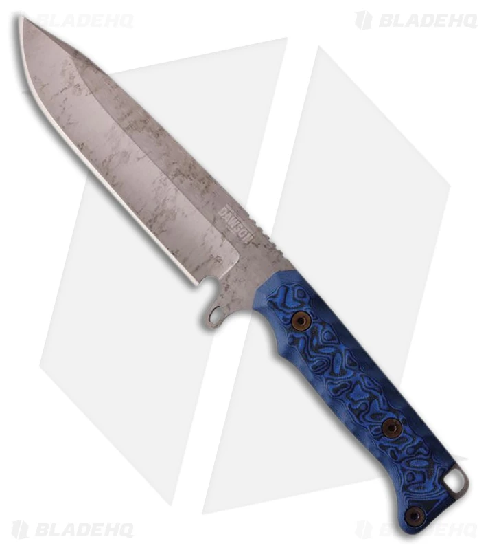 Dawson Knives Valor Fixed Blade Knife Black/Blue G-10 (5.5" Monsoon) 1 Dawson Knives Valor Fixed Blade Knife Black/Blue G-10 (5.5" Monsoon)