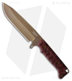 Dawson Knives Valor Fixed Blade Knife Black/Red G-10 (5.5" Arizona Copper)