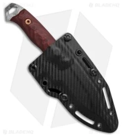 Dawson Knives Steadfast Gen 2 Fixed Blade Knife Red/Black G-10 (3.5" Monsoon) -Knife Craft Store Dawson Knives Steadfast Gen 2 Fixed Blade Knife Red Blk G 10 3in Monsoon BHQ 211733 td side large